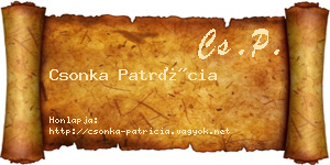 Csonka Patrícia névjegykártya